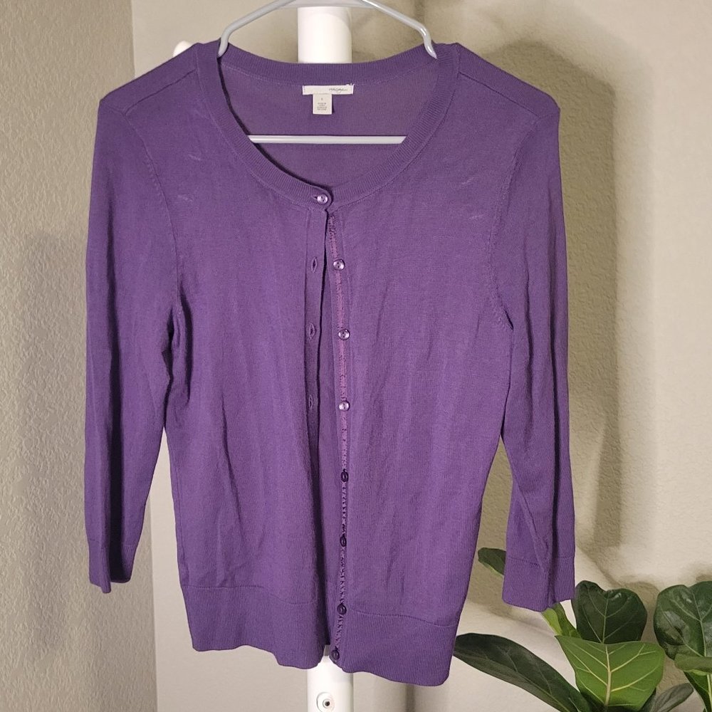 3 for $15, 5 for $20 Halogen purple caridigan 3/4th sleeve